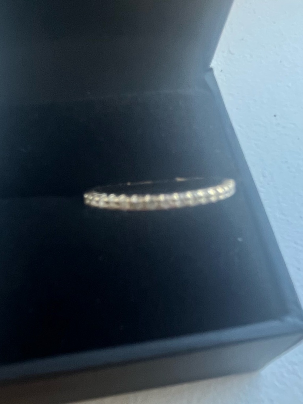 14k diamond 1/4 CT Diamonds thin wedding band